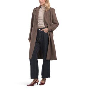 COLE HAAN Portabella Wool Blend Single Breasted Coat